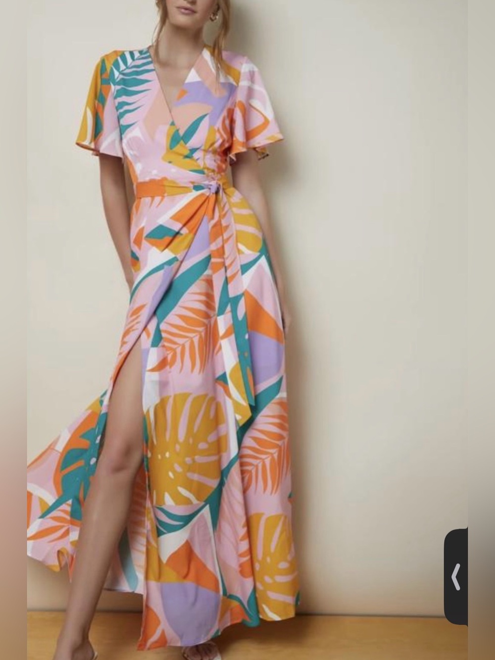 Hutch Anthropologie  Kiera High Slit Maxi Wrap
Dress Size M NWOT